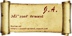József Armand névjegykártya
