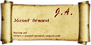 József Armand névjegykártya